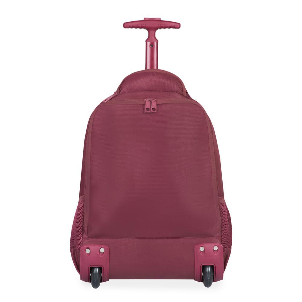Mochila Feminina com Rodas Studio Executiva Vinho - 4