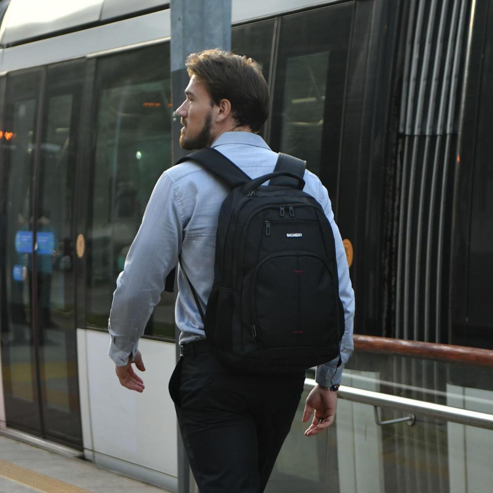 Mochila Masculina Grande Executiva Notebook Street Preta - 10