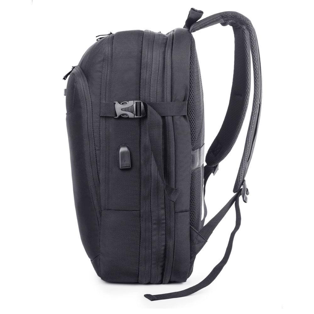 Mochila Masculina Grande para viagem Expansivel Voyage Preta - 2