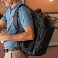 Mochila Masculina Executiva Para Notebook City Safe Preta - 4