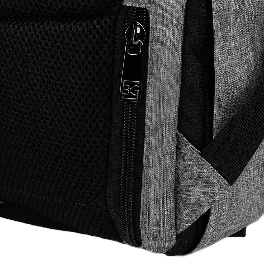 Mochila Masculina Executiva Para Notebook City Block Cinza - 8