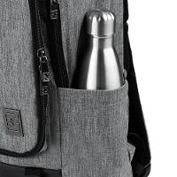 Mochila Masculina Executiva Para Notebook City Block Cinza - 5