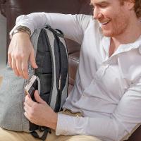 Mochila Masculina Executiva para Notebook Antifurto Cinza - 3