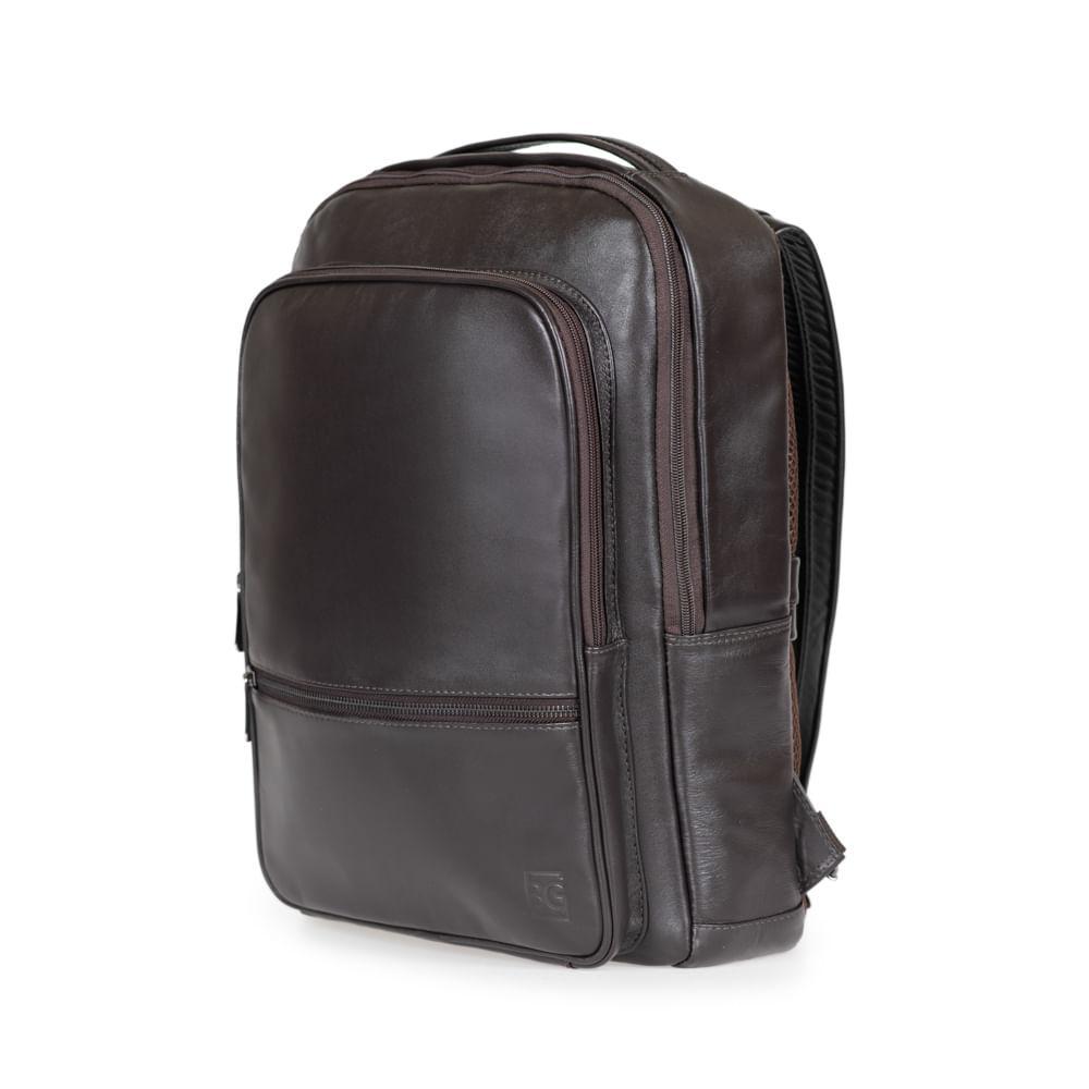 Mochila Masculina Executiva de Couro para Notebook Joá Café - 2