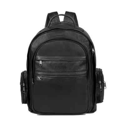 Mochila Masculina Executiva de Couro para Notebook Preta