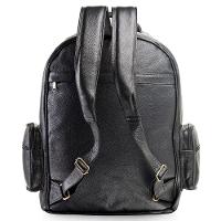Mochila Masculina Executiva de Couro para Notebook Preta - 1