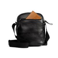 Bolsa Transversal Masculina em Couro Arpoador Preta - 2