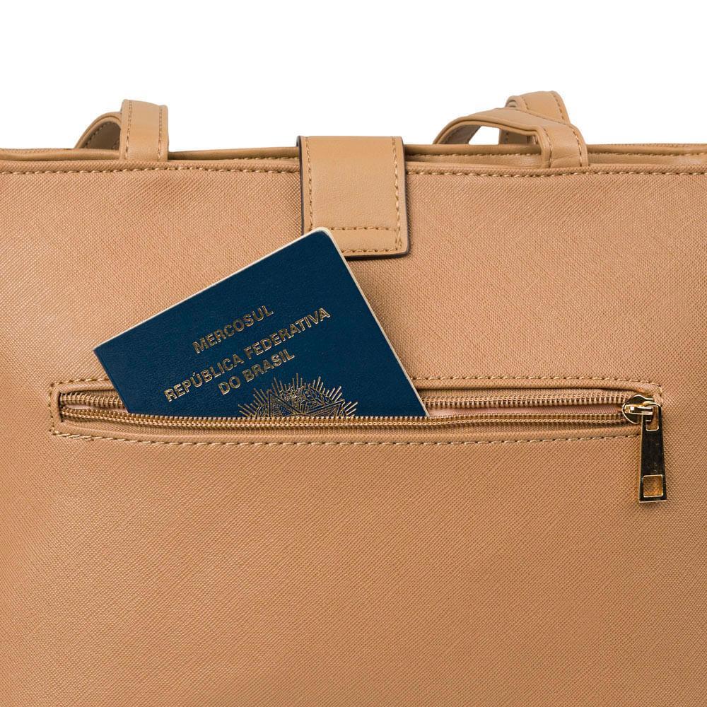 Bolsa Feminina Tote Grande Lina Bege - 7
