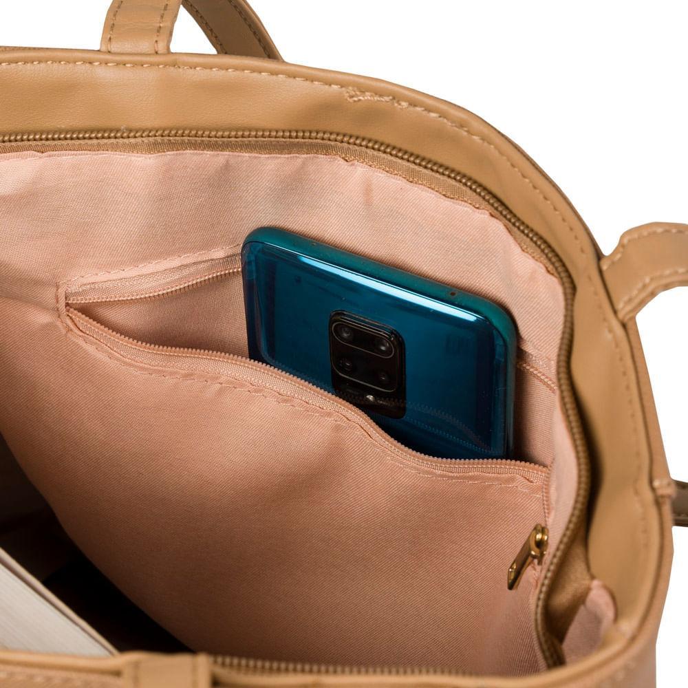 Bolsa Feminina Tote Grande Lina Bege - 9