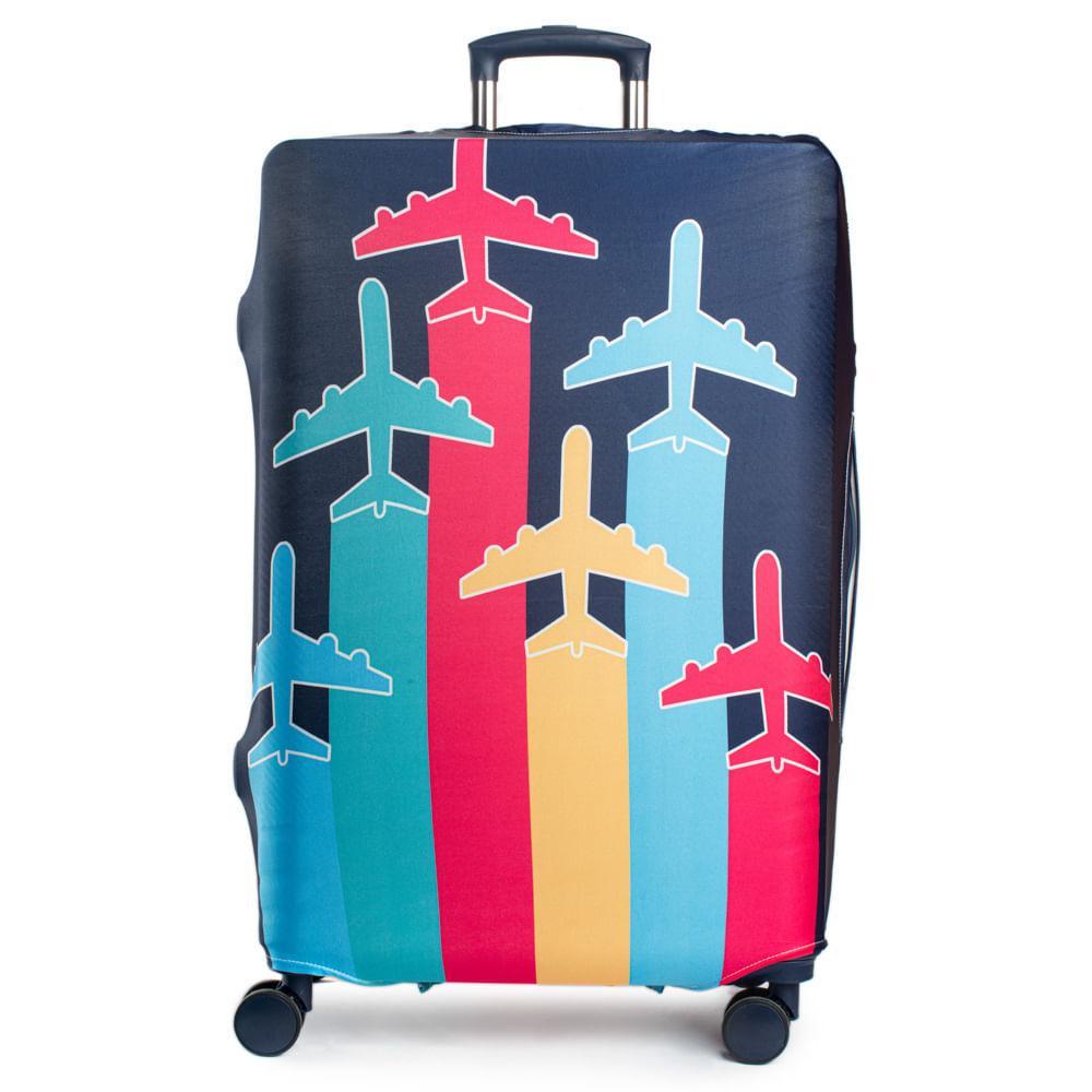 Capa de Mala Grande Aviões Azul - 1