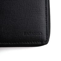 Carteira Masculina de Couro com Zíper Newton Saffiano Preto - 3