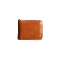 Carteira Masculina de Couro com Zíper Newton Marrom - 1