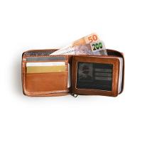 Carteira Masculina de Couro com Zíper Newton Marrom - 2