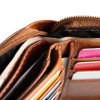 Carteira Masculina de Couro com Zíper Newton Marrom - 5