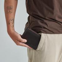 Carteira Masculina de Couro com Zíper Newton Café - 6