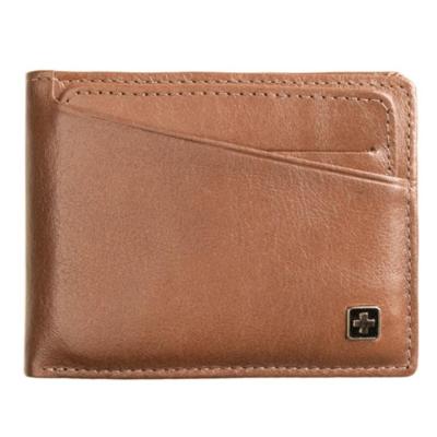 Carteira Masculina de Couro com Porta Cartão Suissewin Café