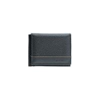 Carteira Masculina de Couro com Aba Orange Preta - 1