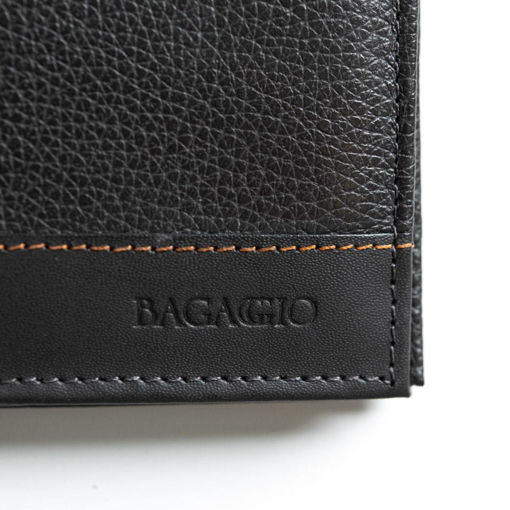 Carteira Masculina de Couro Aba e Porta Cartão Orange Café - 4