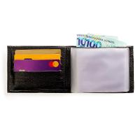 Carteira Masculina de Couro Lezard Preto