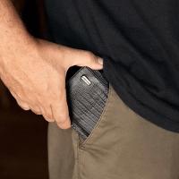 Carteira Masculina de Couro Lezard Preto - 8