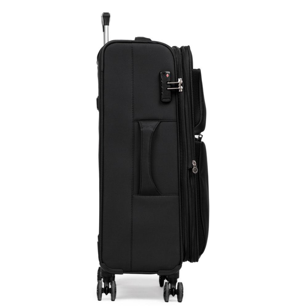 Mala Média Poliéster 4 Rodas Swiss One Verbier II Preto - 3