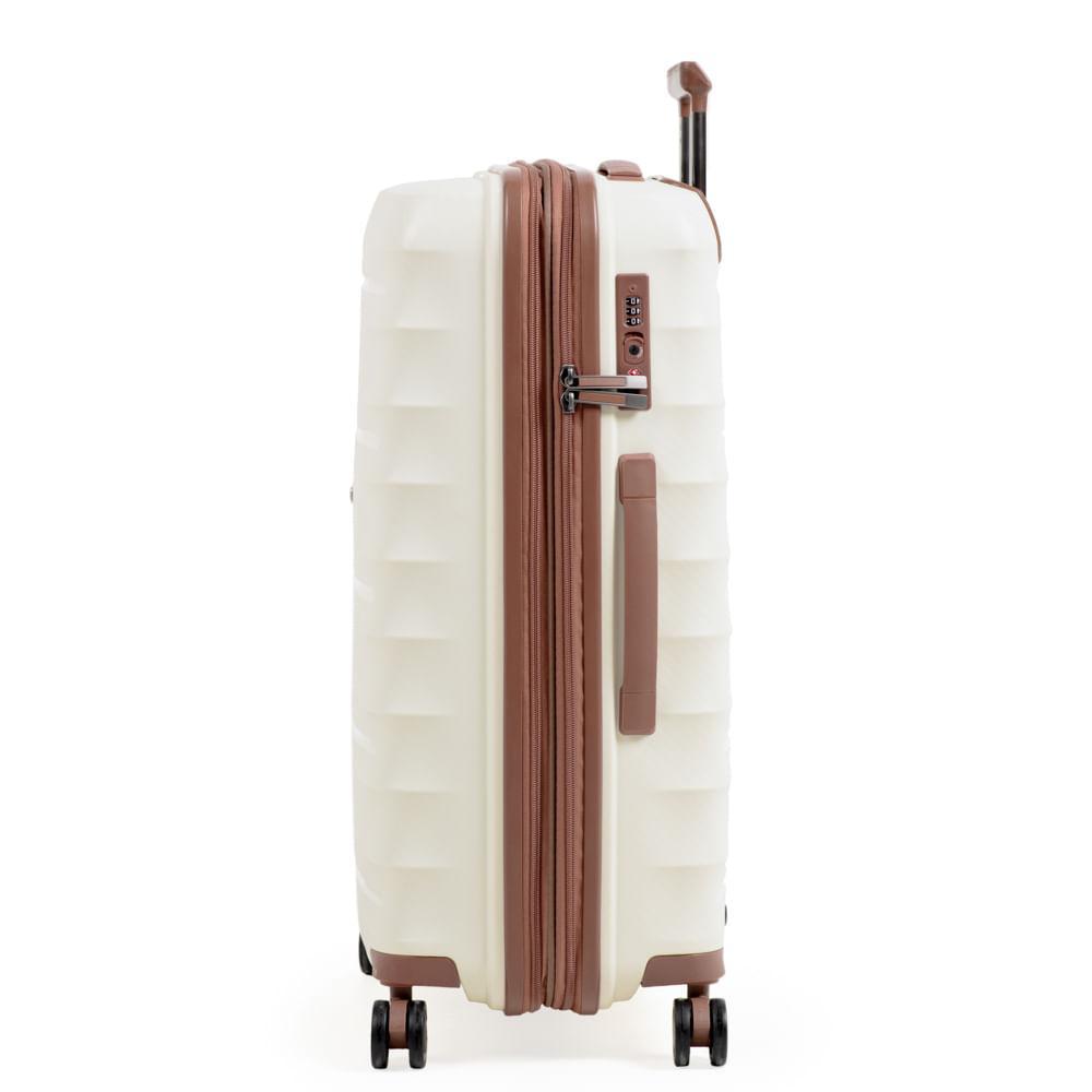 Mala Média Polipropileno 4 Rodas Suissewin Genebra II Branca - 2