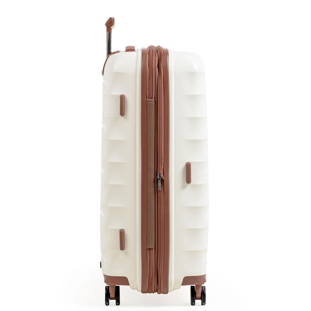 Mala Média Polipropileno 4 Rodas Suissewin Genebra II Branca - 3