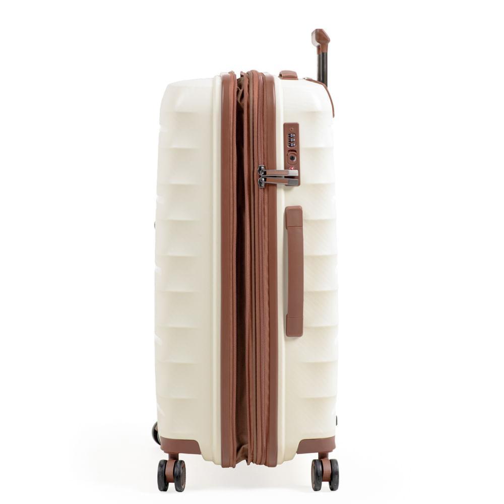 Mala Média Polipropileno 4 Rodas Suissewin Genebra II Branca - 4