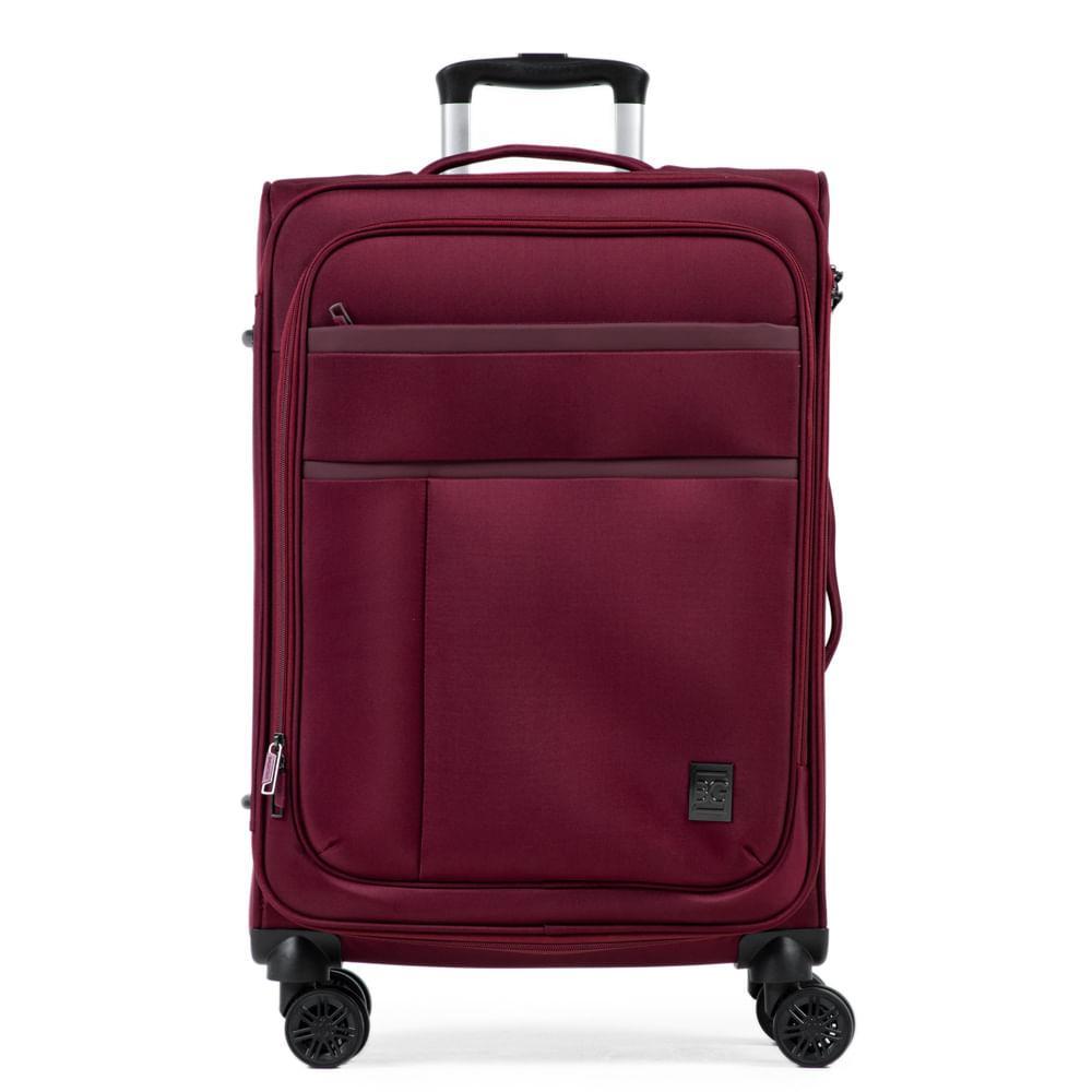 Mala Média Poliéster 4 Rodas Lyon Vinho - 1