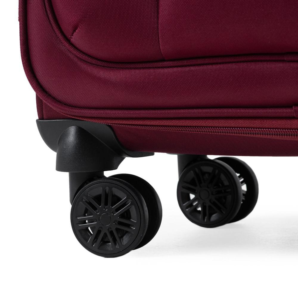 Mala Média Poliéster 4 Rodas Lyon Vinho - 2