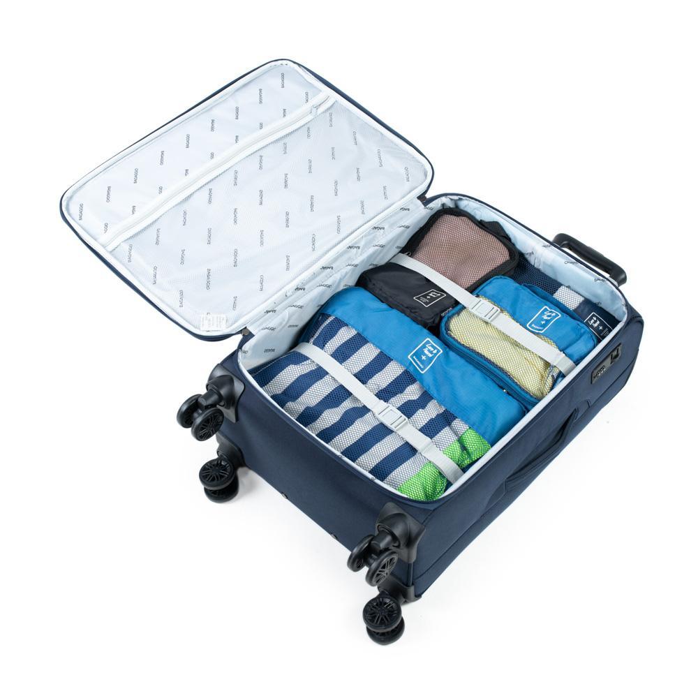 Mala Média Poliéster 4 Rodas Lyon Azul Escuro - 10