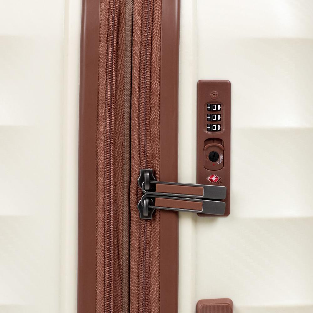 Mala Grande Polipropileno 4 Rodas Suissewin Genebra Branca - 4