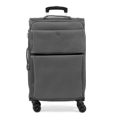 Mala Média Poliéster 4 Rodas Verbier  II Cinza