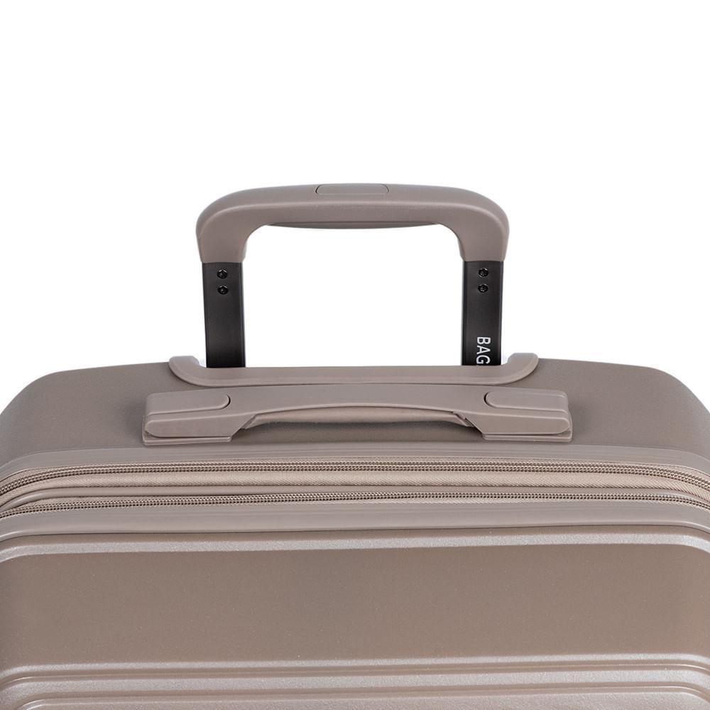 Mala Média de Polipropileno 4 Rodas Seul Bege - 7