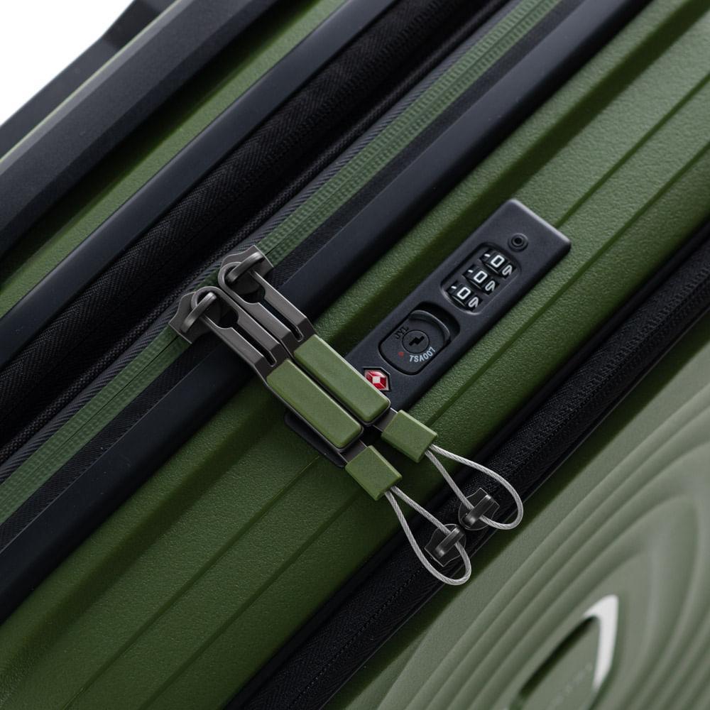 Mala Pequena Polipropileno 4 Rodas New York Verde - 8