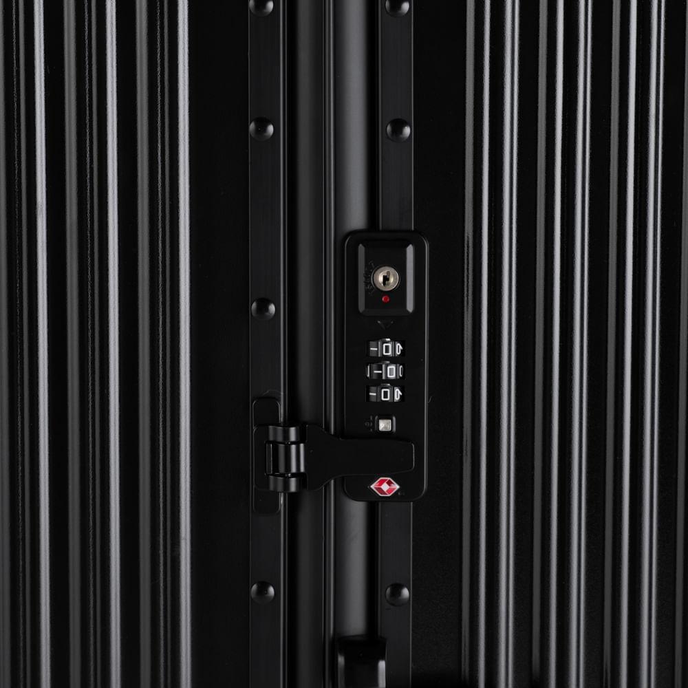 Mala Média de Policarbonato 4 Rodas Kyoto II Preta - 7