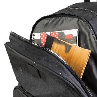 Mochila Escolar Juvenil com 4 Rodinhas Crinkle Glitter Preta - 3