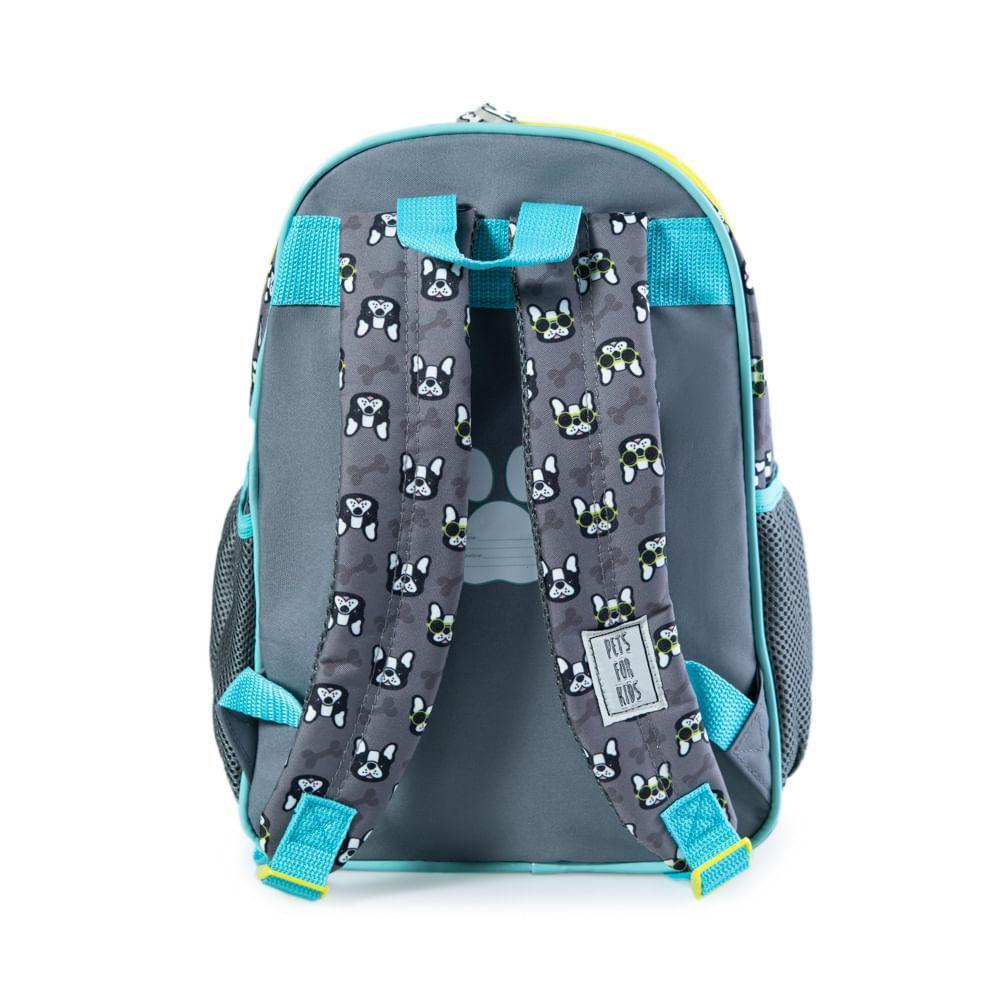 Mochila Infantil Pets Pug Cinza - 4