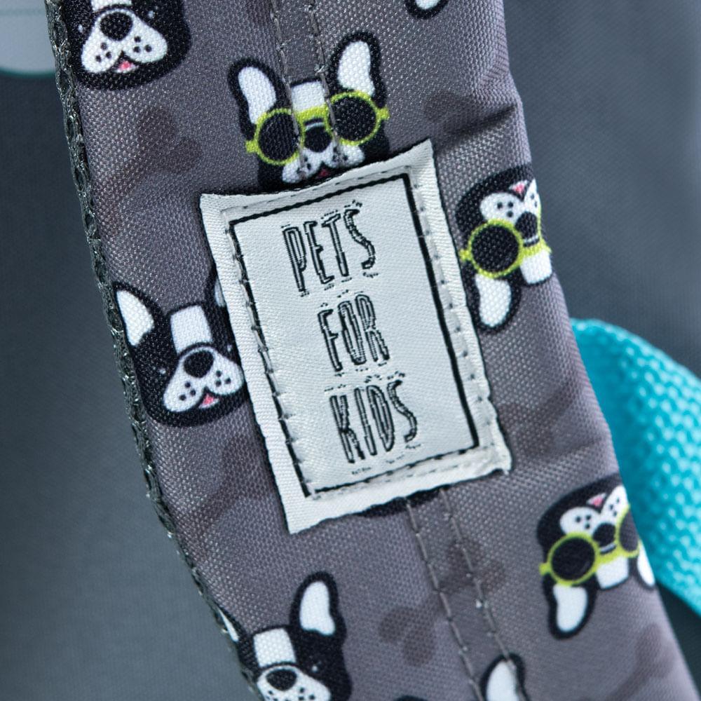 Mochila Infantil Pets Pug Cinza - 5