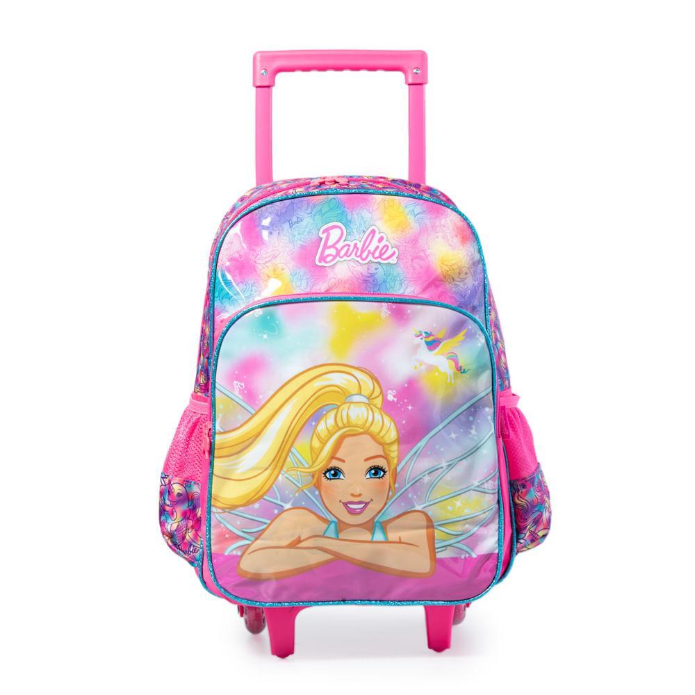 Mochila Escolar Feminina de Rodinhas Barbie Premium - 1