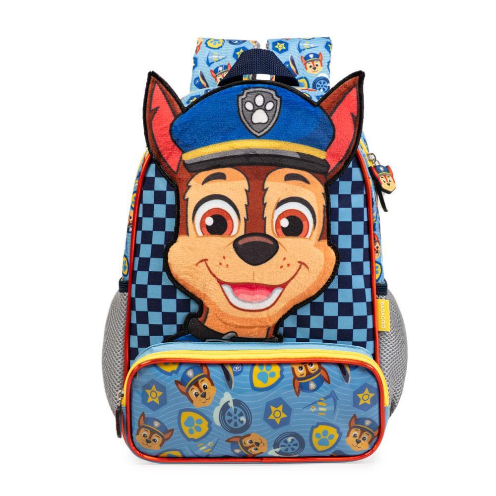 Mochila Escolar Masculina Infantil Patrulha Canina Chase Azul - 1