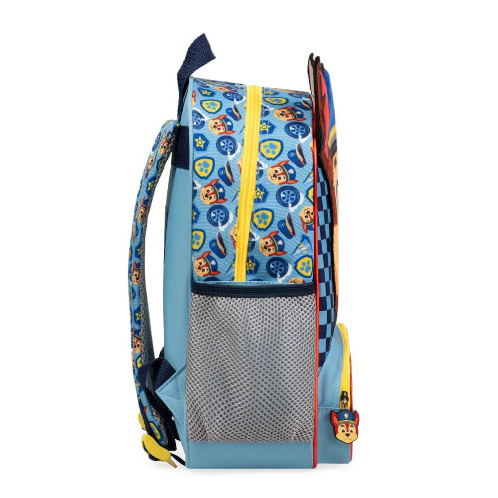 Mochila Escolar Masculina Infantil Patrulha Canina Chase Azul - 3