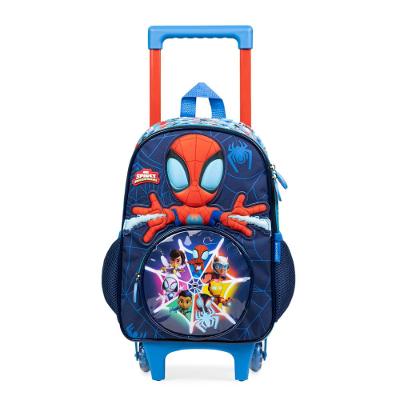 Mochila de Rodinha Masculina Spidey Baby Azul Escuro