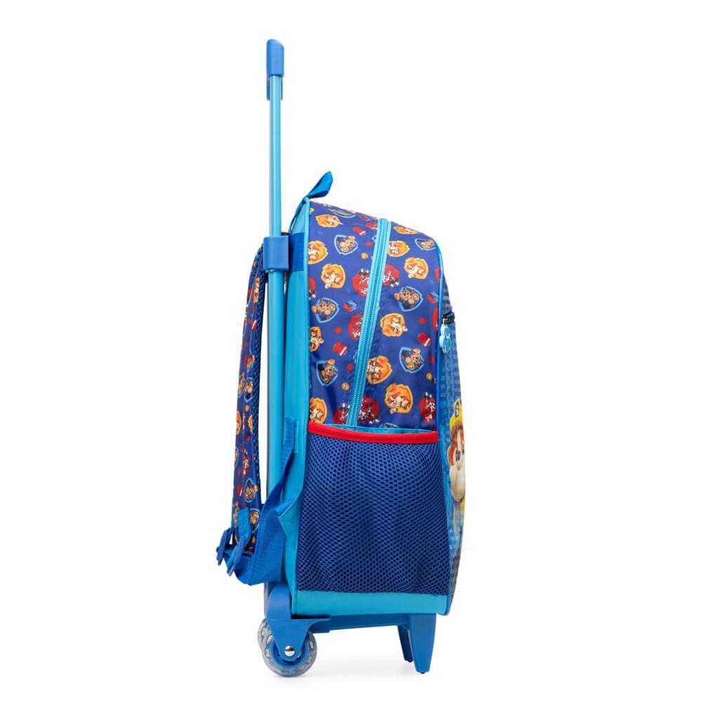 Mochila de Rodinha Infantil Masculina Patrulha Canina Chase e Equipe Azul - 3