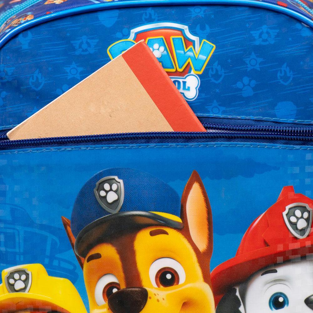 Mochila de Rodinha Infantil Masculina Patrulha Canina Chase e Equipe Azul - 9