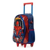 Mochila de Rodinha Infantil Masculina Homem Aranha Azul - 2