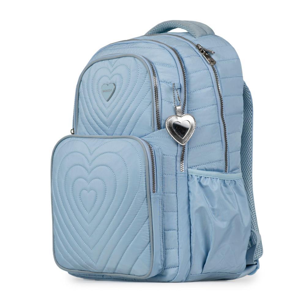 Mochila Escolar Feminina Juvenil BG Girl Azul - 2