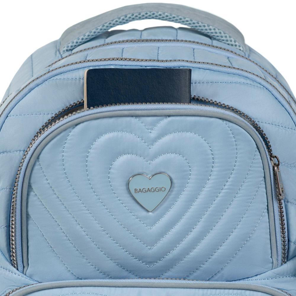 Mochila Escolar Feminina Juvenil BG Girl Azul - 8