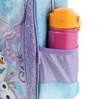 Mochila Escolar Feminina Infantil Frozen Azul Claro - 9