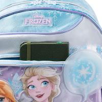 Mochila Escolar Feminina Infantil Frozen Azul Claro - 10